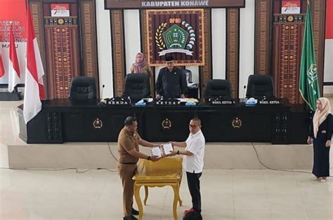 DPRD Konawe Gelar Rapat Paripurna Penyerahan Dokumen Rancangan