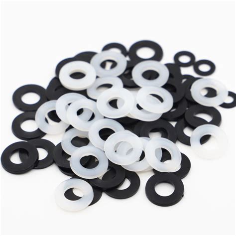 Pcs M M Black White Plastic Nylon Flat Washer Plane Spacer