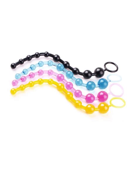 10 Balls Anal Plug Flexible Anal Beads Unisex Long Jelly Butt Plug