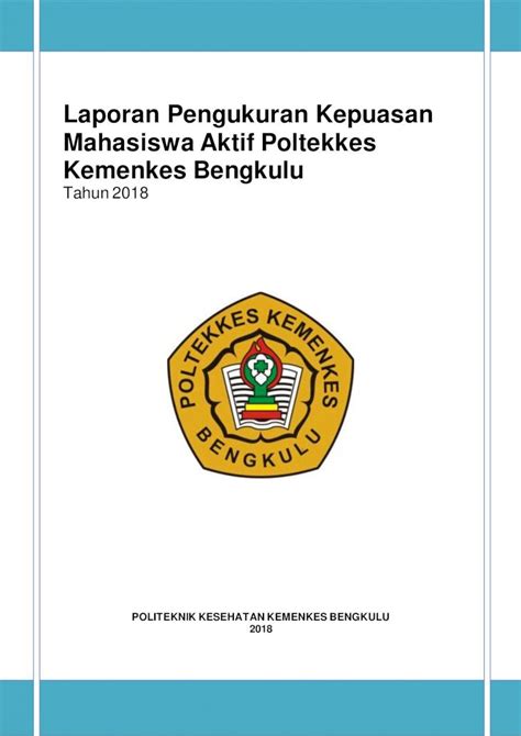 Pdf Laporan Pengukuran Kepuasan Mahasiswa Aktif Poltekkes