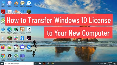 How To Transfer Windows 10 License To Your New Computer Youtube