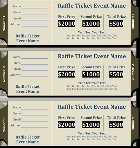 free printable numbered ticket template free printables - raffle ticket ...