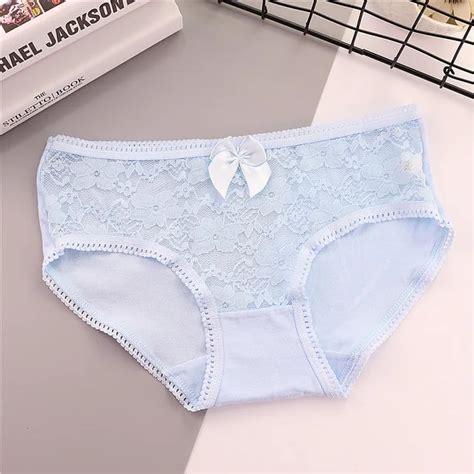 Twtzq Sexy Lace Panties Low Rise Sexy Lingerie Women Briefs Flower