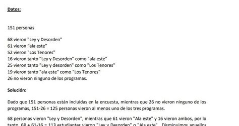 Solución completa Una encuesta sobre televisión de 151 personas