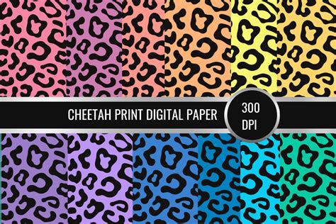 Colorful Cheetah Print Graphic By Spoiled By Madhuri · Creative Fabrica