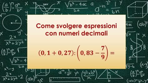 Come Svolgere Espressioni Con Numeri Decimali Youtube