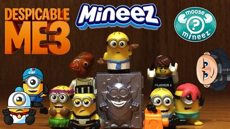 Minions Mineez Despicable Me 3 Toys Review Unboxing Youtube