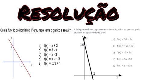 Exercicios Sobre Funcao Afim Fdplearn