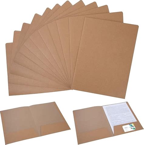 Cartelline Portadocumenti Con Tasche Scomparto A4 File Di Carta Kraft