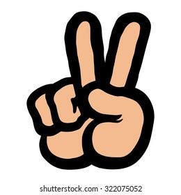 Peace Sign Hand Stock Vector (Royalty Free) 322075052 | Shutterstock