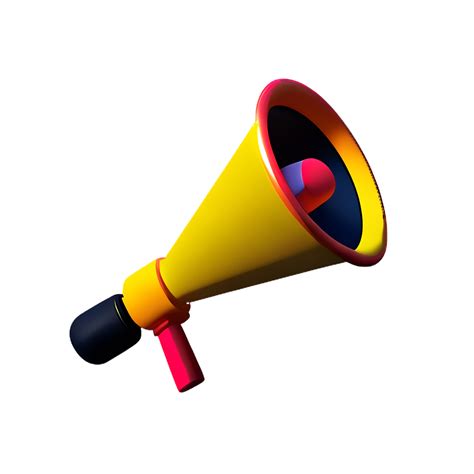 Megaphone 3d Rendering Icon Illustration 28566749 Png