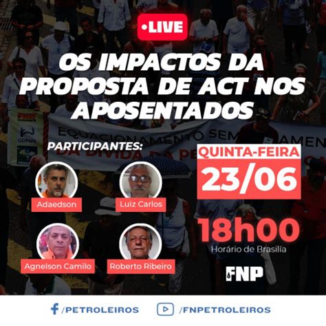 Live Da Fnp Vai Abordar Os Impactos Da Proposta Para O Act Nos