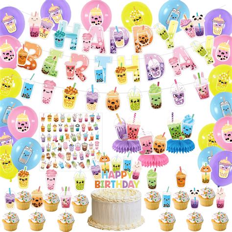 Buy Boba Tea Birthday Party Decorations Bubble Tea Party Decorations