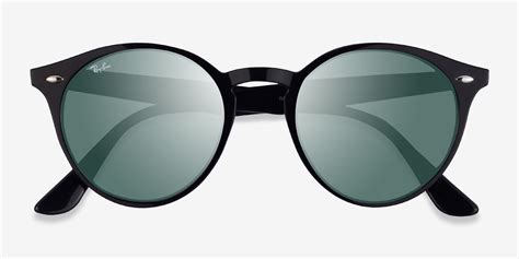 Ray-Ban RB2180 - Round Black Frame Prescription Sunglasses ...