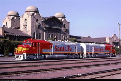 Atsf 101 Atchison Topeka And Santa Fe Atsf Emd Fp45 At San Bernardino