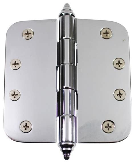 Chrome Door Hinge 4x4 Radius Brass Decor Tip Modern Hinges By Renovators Supply