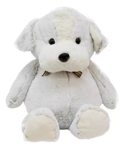 Cachorro Marrom Laço 45cm Pelúcia Frete grátis