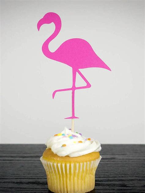 Flamingo Cupcake Topperscastleengagement Theme Cake Etsy Themed Cakes Wedding Cake