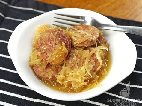 Slow Cooker Sausage And Sauerkraut Slow Cooking Perfected