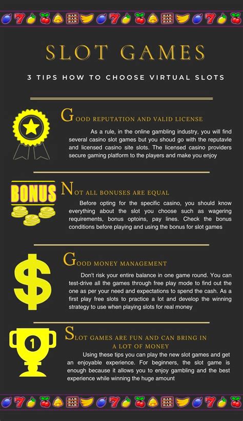 Slot Games: 3 Tips and Tricks for Virtual Slots | Daily Infographic