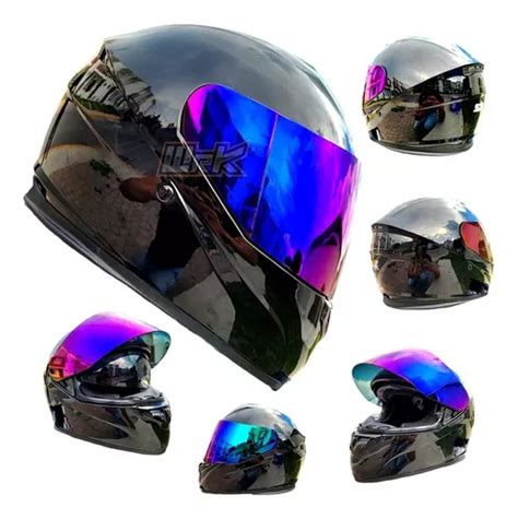 Casco Para Moto Negro Brillante Integral Deportivo Ece Dot Envío gratis