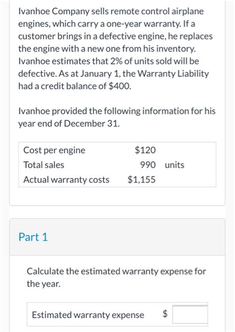 Solved Ivanhoe Company Sells Remote Control Airplane Chegg