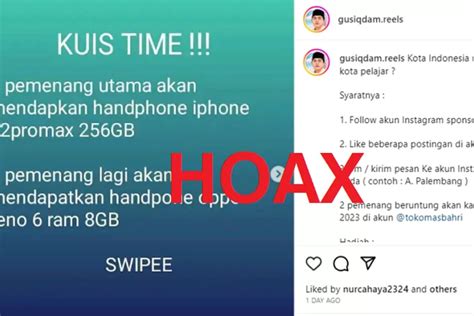 Waspada Modus Dugaan Penipuan Kuis Gus Iqdam Berhadiah HP Iphone 12