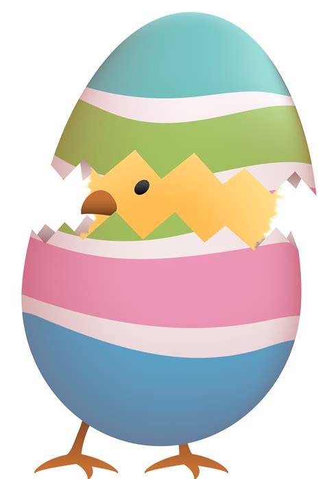 Chick In Broken Easter Egg With Stripe 21819991 Png