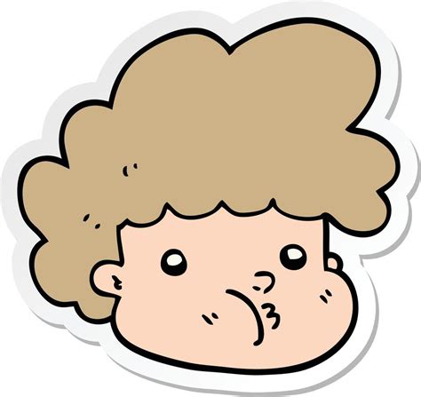 sticker of a cartoon boy 10266912 Vector Art at Vecteezy