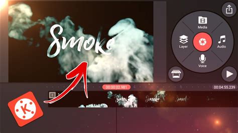 How To Make Smoke Text Reveal Animation Intro In Kinemaster Tutorial