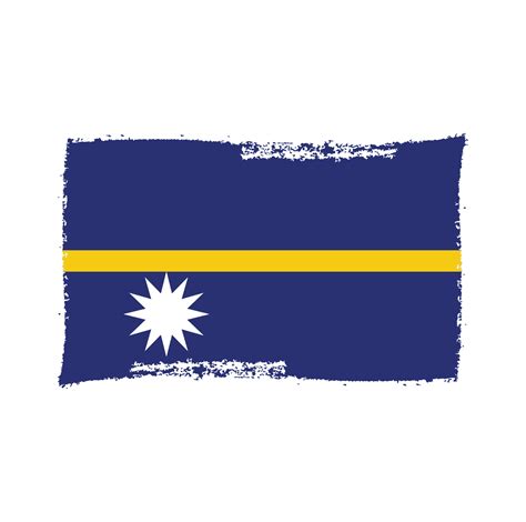 Vetor De Bandeira De Nauru Pincel Estilo Aquarela Vetor No