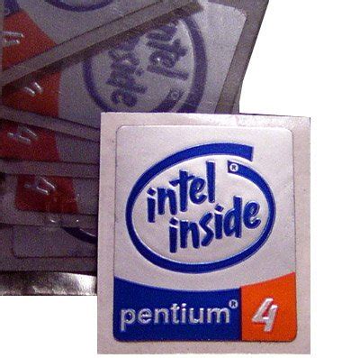 Genuine Intel Pentium 4 Sticker Logo Label Lot of 40