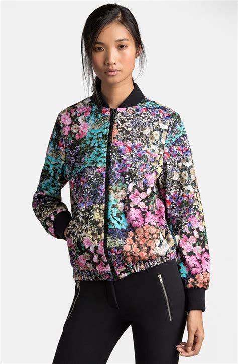 Msgm Floral Print Bomber Jacket Nordstrom