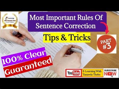 Sentence Correction Rules Tips Spotting Mistakes In English Grammar