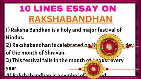 Lines On Rakshabandhan Easy Lines On Rakhi Raksha Bandhan Essay