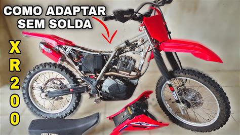 Como Adaptar O Kit Da Crf Na Xr Sem Solda Youtube