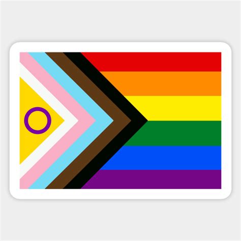 Intersex Inclusive Progress Pride Flag Flag Sticker Teepublic