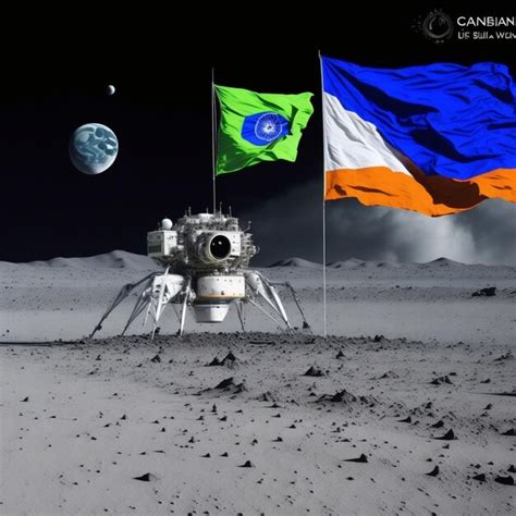 Chandrayaan Soft Landing On The Moon Foto Premium