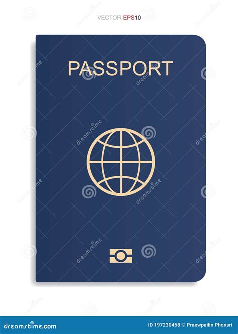 Blue Passport Isolated On White Background Vector Stock Vector