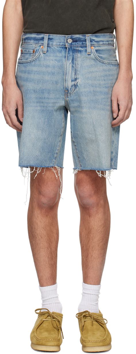 Blue 468 Stay Loose Denim Shorts By Levi S On Sale