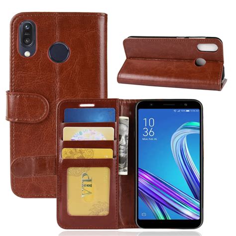 Luxury Wallet Flip Phone Case For Asus Zenfone Max M Zb Kl Cover