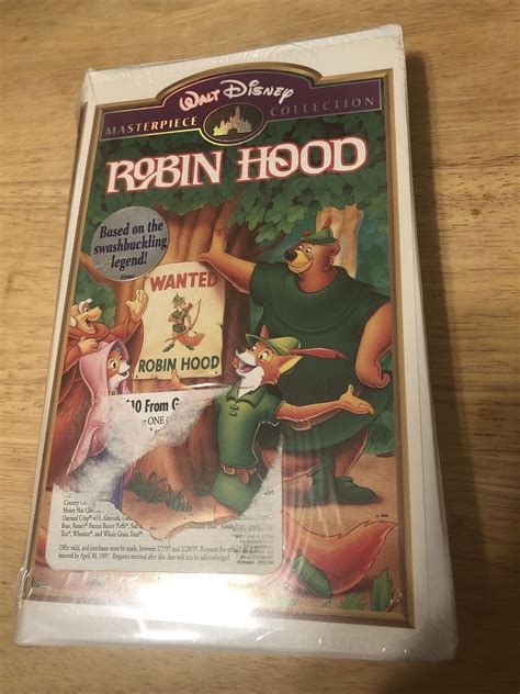 Walt Disney Masterpiece Collection Robin Hood Vhs Movie For Sale