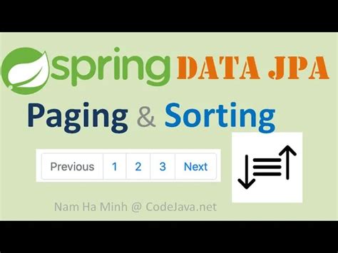 Paging And Sorting With Spring Data Jpa And Thymeleaf