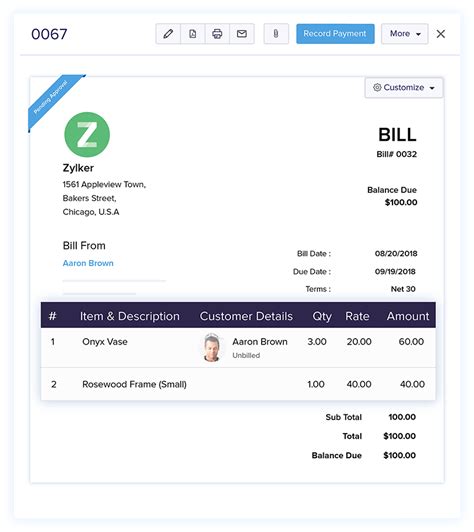 Billing Management Software Online Billing Zoho Books