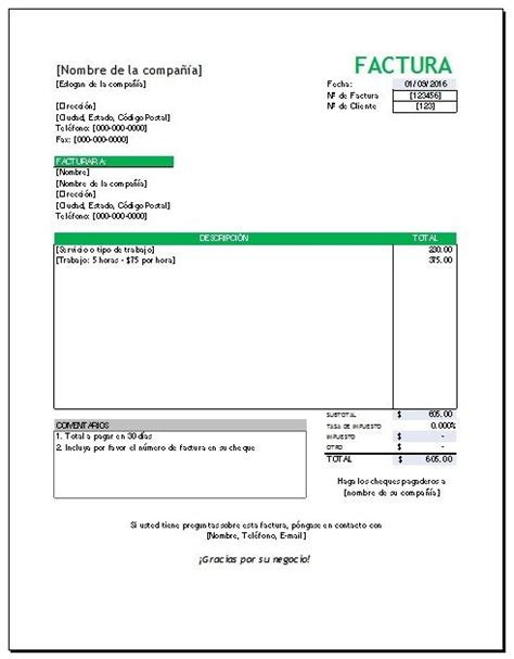 Plantilla De Factura Simple Con Excel Consejos De Finanzas Imagenes