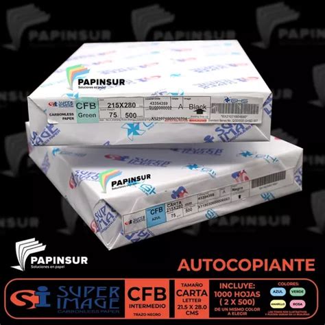 Papel Autocopiante Carta Cfb Intermedio 1000 Hojas 2x500 Envío gratis