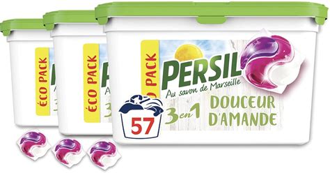 Persil Lessive Capsules 3en1 X57 Douceur D Amande Au Savon De