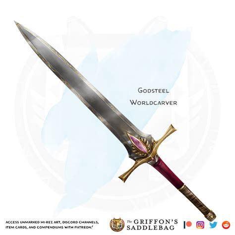 {the Griffon S Saddlebag} Godsteel Worldcarver Weapon Greatsword Or Longsword R