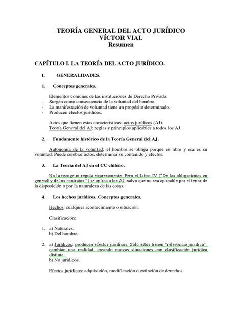 PDF Civil II Teoría General del Acto Jurídico Vial del Río pdf