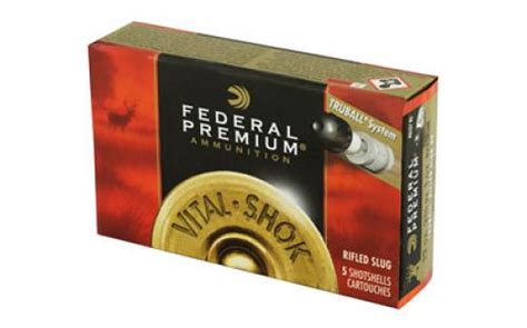 Federal Premium Vital Shok 12 Gauge 275 1oz Truball 5 Round Box